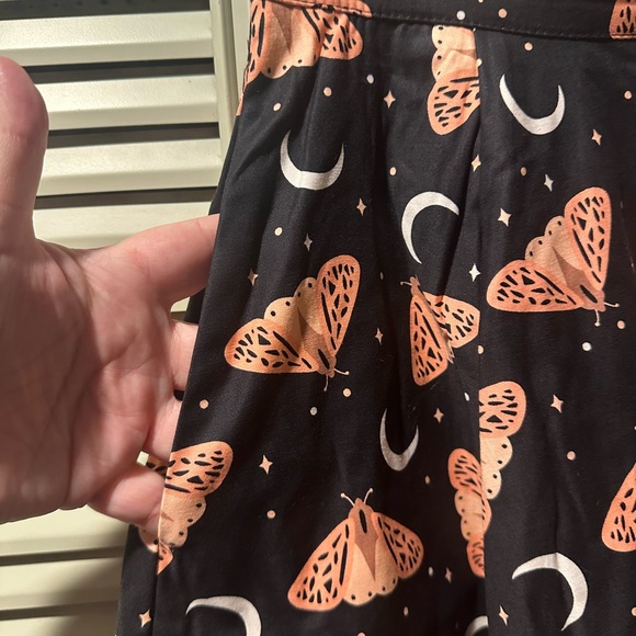 Black and Pink Butterfly Print Skirt - Picture 5 of 7